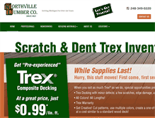 Tablet Screenshot of northvillelumber.com